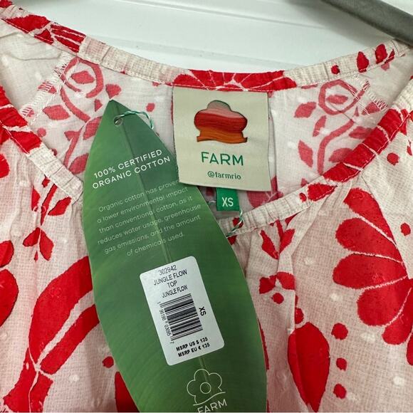 FARM RIO Jungle Flow Floral Cropped Blouse - Picture 6 of 7